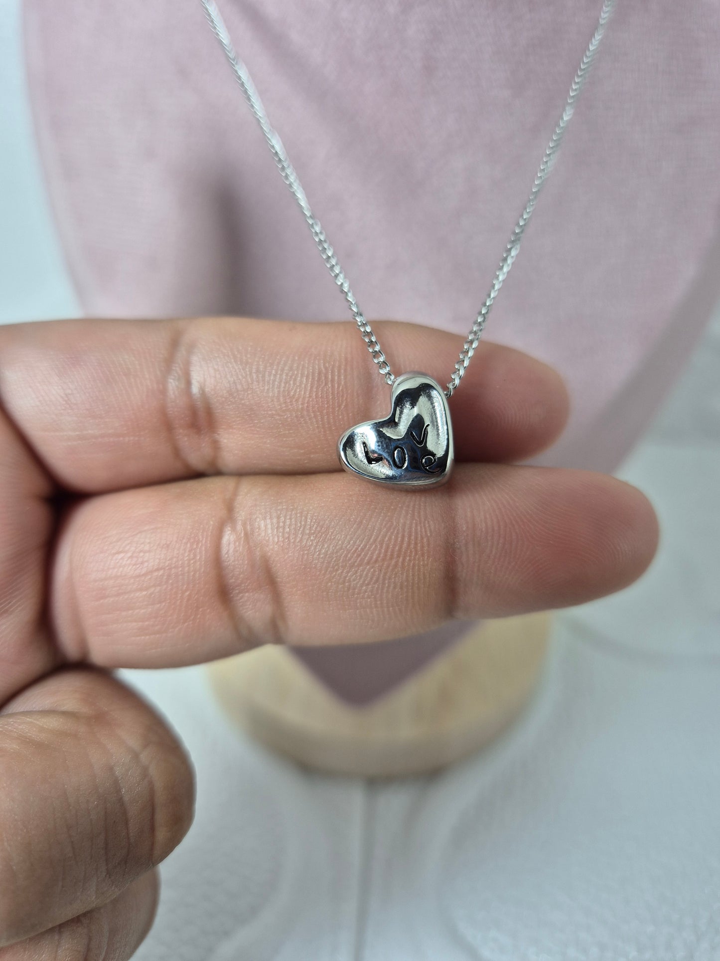 020726 Cadena dije Heart Silver