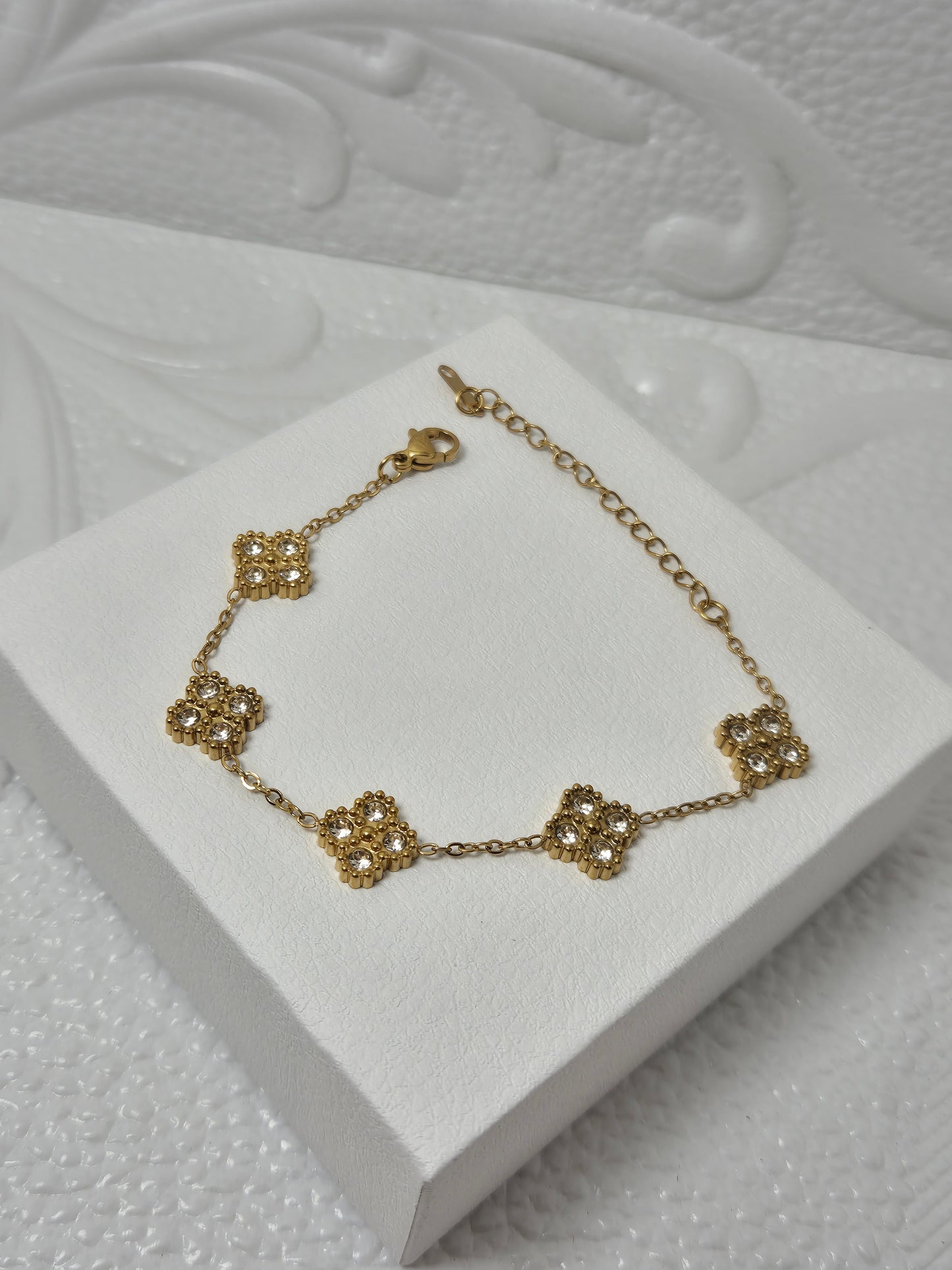 Pulsera Trebol Zirconia