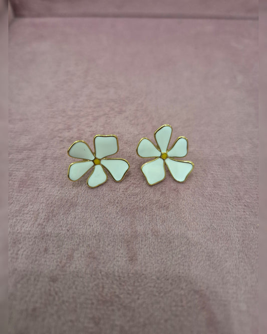 Flor Blanca Esmaltada