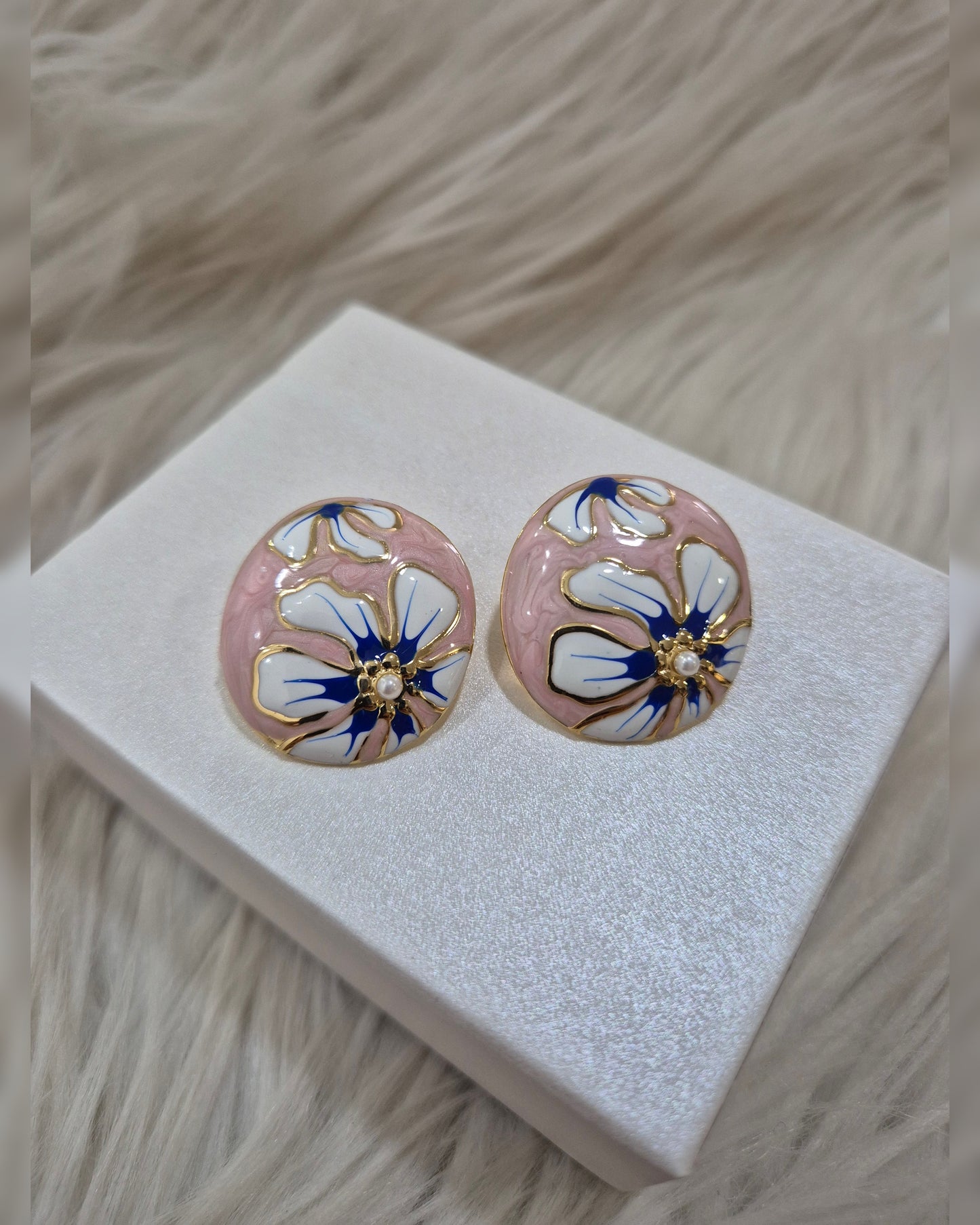 Aretes Flor Rosa