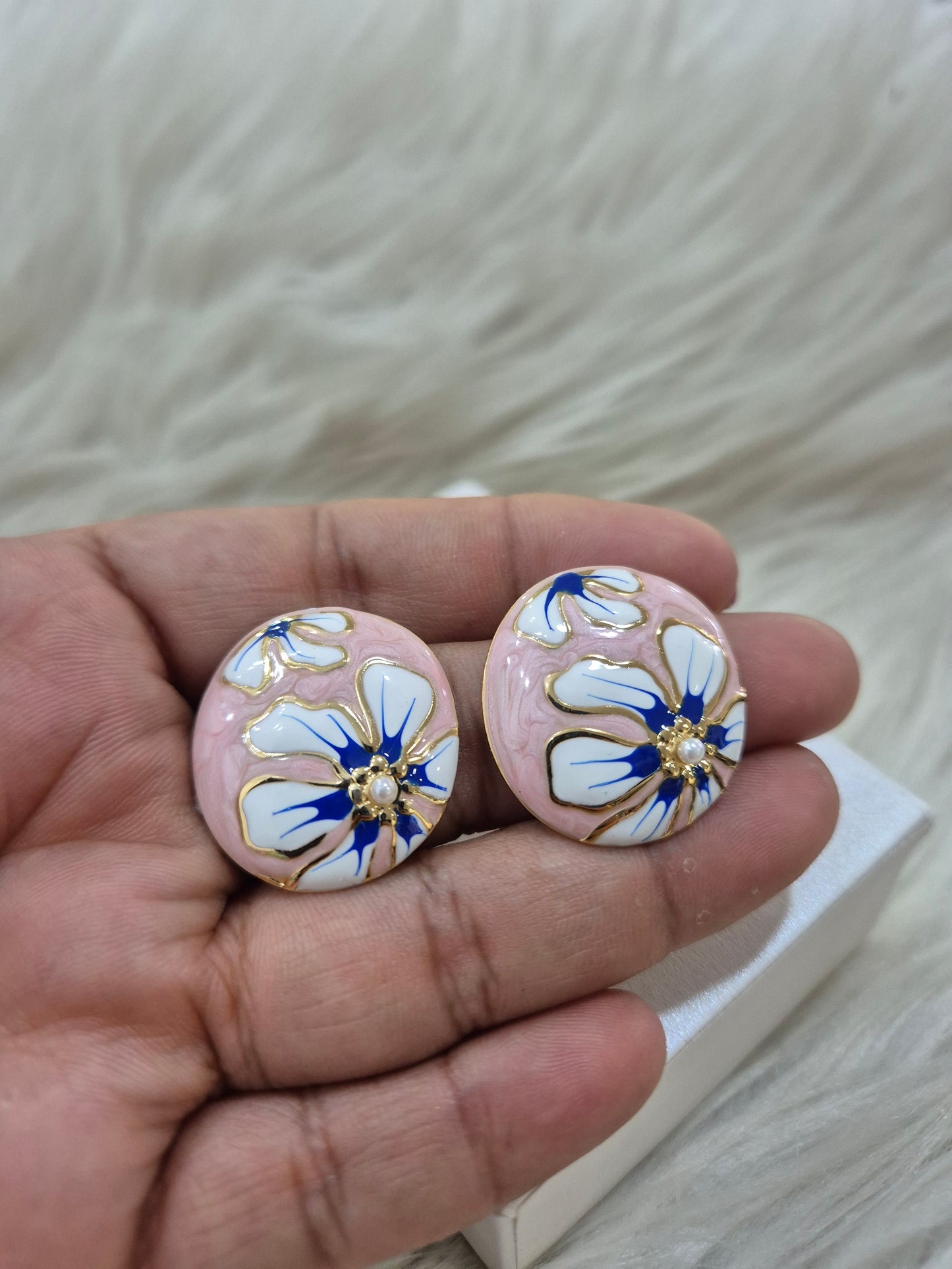 Aretes Flor Rosa