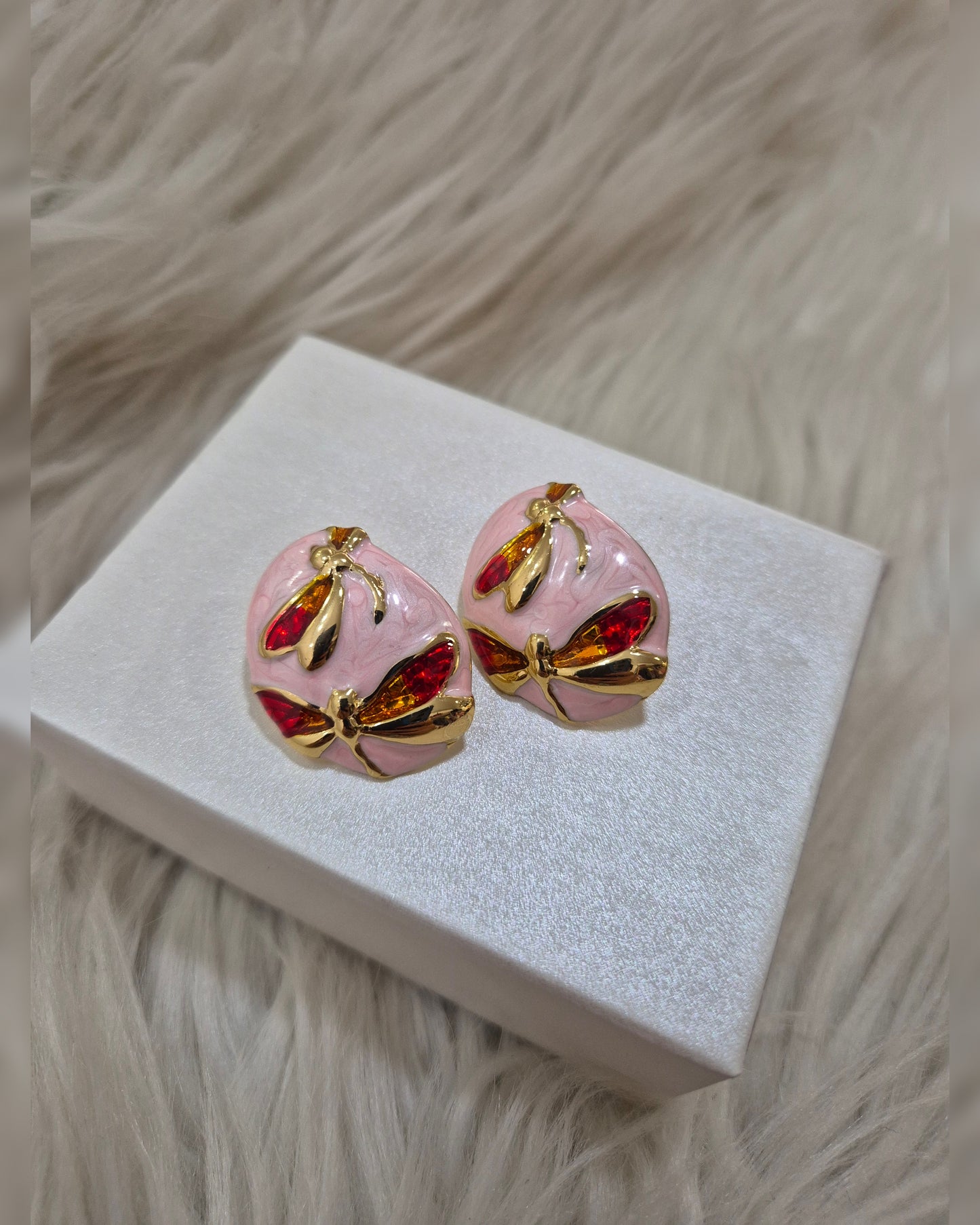 Aretes Libélula Rosa