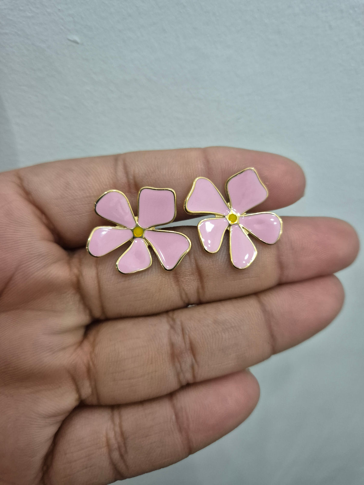 Flor Rosa Esmaltada