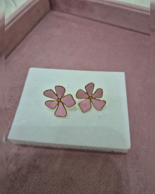 Flor Rosa Esmaltada