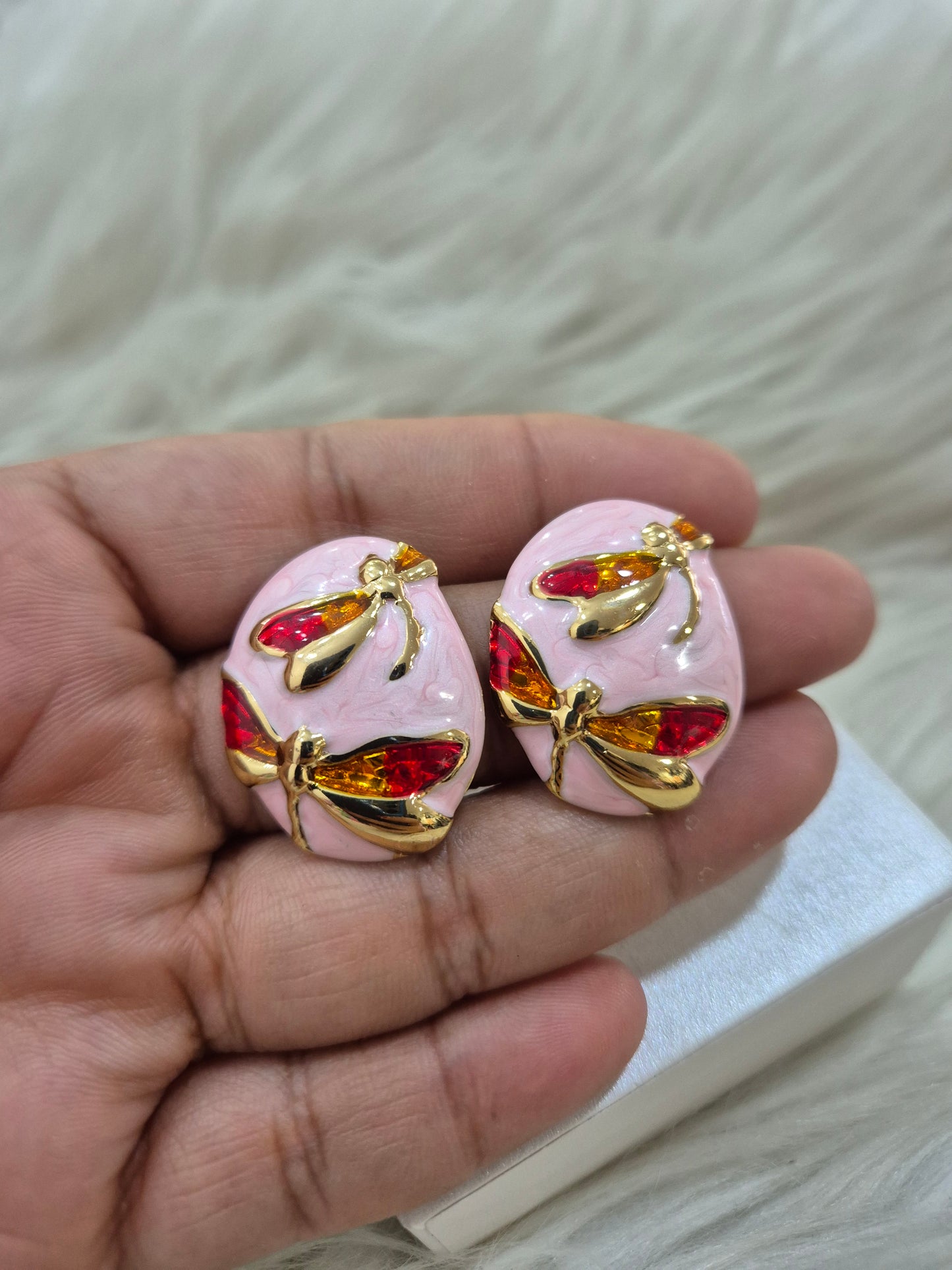 Aretes Libélula Rosa